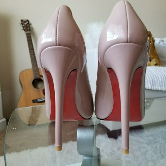 red bottom nude heels